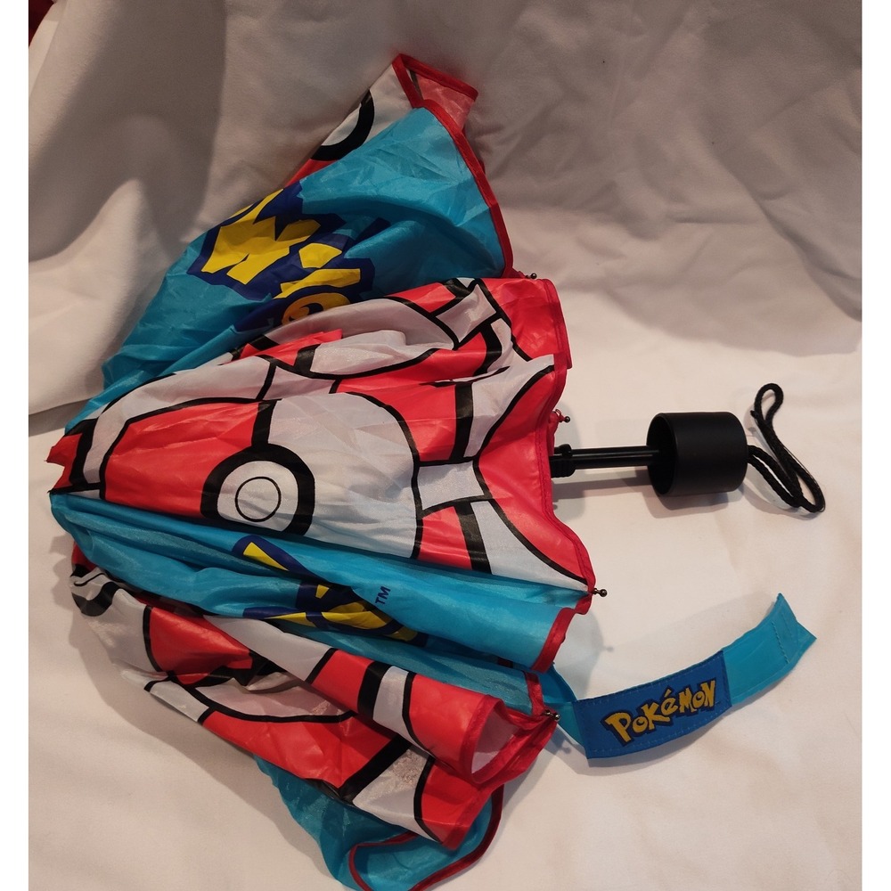 Pokemon CompactUmbrella Gotta Catch Em All Pikachu Pokeballs